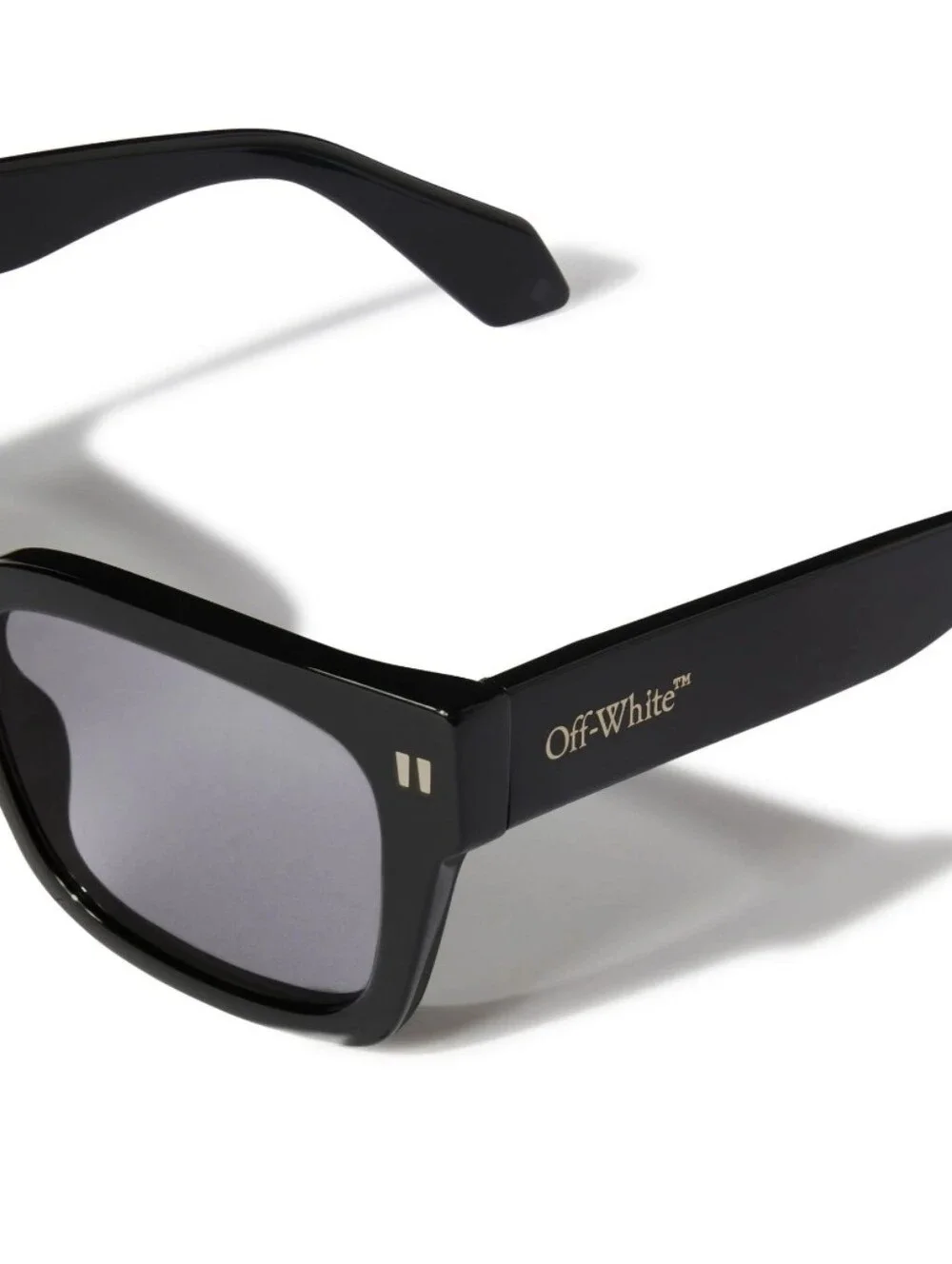Men's Off-White Black Square Sunglasses